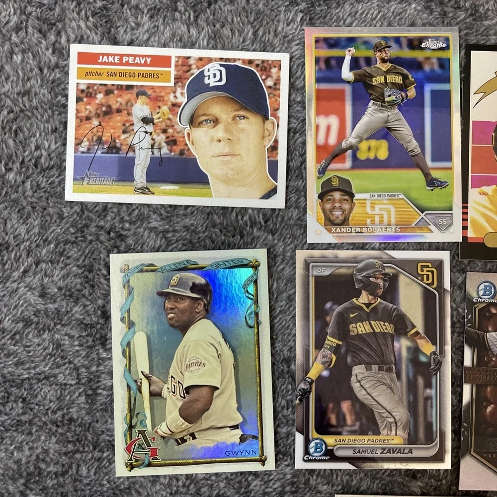 San Diego Padres Baseball 24 Card Lot - Auto, RC, Stars,‎ Inserts, Parallels